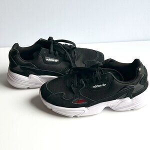 Adidas Falcon Black White Chunky Sneakers Women's Size 6.5